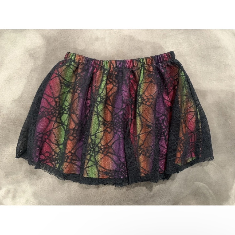 Halloween Skirt Spiderweb Lace Size 4T